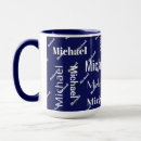 Search for last name mugs Black and white