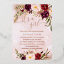 Recherche de burgundy floral baby shower invitations Aquarelle