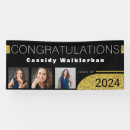 Search for black and gold graduation banners University