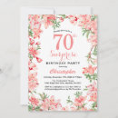 Search for pink 70th birthday invitations Surprise birthday party