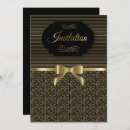 Search for black tie birthday invitations Gold