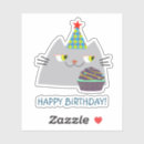 Recherche de joyeux anniversaire de chat autocollants Pour enfants