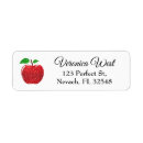 Search for green apple return address labels Red