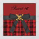 Search for plaid sweet 16 invitations Gold