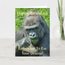 Recherche de gorille drôle vœux cartes Animaux