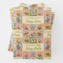 Recherche de lapin heureux papier cadeau Moderne