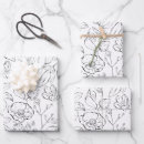 Search for black and white floral wrapping paper Modern
