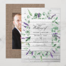 Search for rustic lavender wedding invitations Eucalyptus