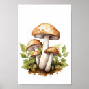 Recherche de champignons posters Aquarelle
