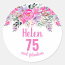 Search for 75 birthday stickers Floral