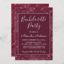 Search for burgundy bachelorette party invitations Chic