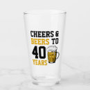 Search for 40th birthday beer glasses 40 years