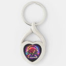 Search for twisted heart keychains Keys