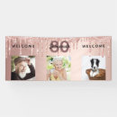 Search for 80th birthday banners Rose gold