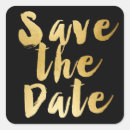 Search for black gold save the date stickers Script
