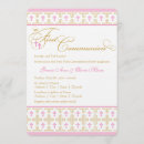 Search for twins first communion invitations Pink