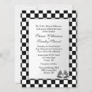Search for car wedding invitations Black and white
