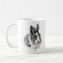 Search for black and white rabbit mugs Cute