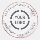 Search for round logo return address labels Simple