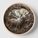 Search for hunting deer clocks Rustic