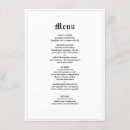 Search for rustic wedding menus Black and white