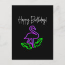 Recherche de tropical anniversaire cartes Flamant rose