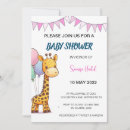 Recherche de giraffe baby shower fille invitations Zoo