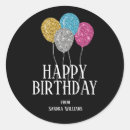 Search for colourful glitters stickers Happy birthday