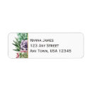 Search for succulents return address labels Watercolor floral