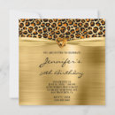 Search for leopard 50th birthday invitations Gold