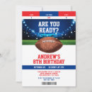 Search for football ticket birthday invitations Sports birthday party