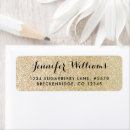 Search for gold glitter look return address labels Girly