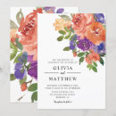 Search for coral and purple wedding invitations Flowers