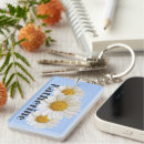 Search for dark blue and white keychains For her