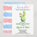 Search for cactus gender reveal invitations Fiesta