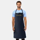 Search for navy blue and gold aprons Elegant