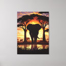 Search for african canvas prints Sunset