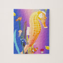 Recherche de hippocampe puzzles Coloré
