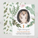 Search for hedgehog birthday invitations Watercolor