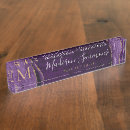 Search for purple and gold office supplies Monogrammed