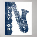Recherche de saxophone bleu posters Musique