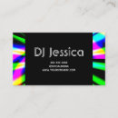Search for night club business cards Disc jockey