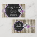 Recherche de coeur romantique cartes visite Rose