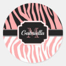 Search for monogram zebra stickers Girly