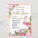 Search for pink flamingo bridal shower invitations Hawaiian