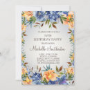 Search for blue and orange birthday invitations For her