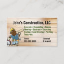 Search for man business cards Construction