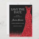 Search for womans save the date postcards Red