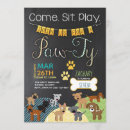 Recherche de de chiot anniversaire invitations Pawty