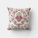 Search for green and burgundy pillows White